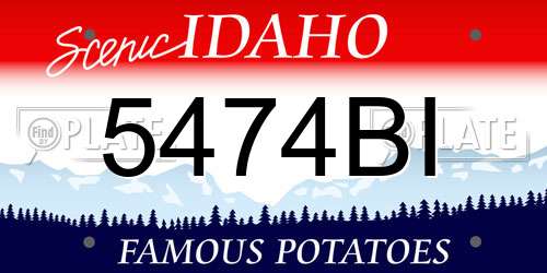 5474BI Idaho License Plate