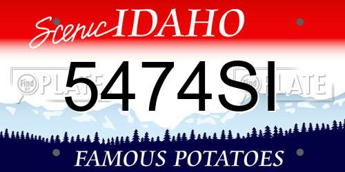 5474SI Idaho License Plate
