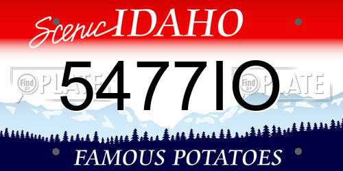 5477IO Idaho License Plate