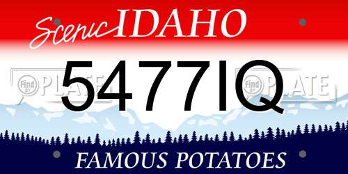 5477IQ Idaho License Plate