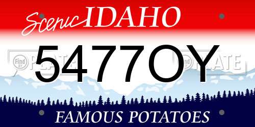 5477OY Idaho License Plate