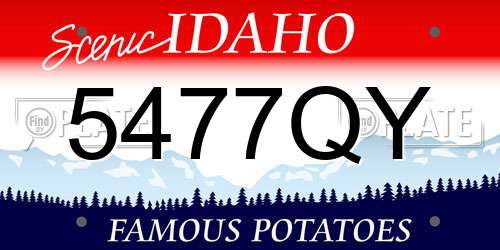 5477QY Idaho License Plate