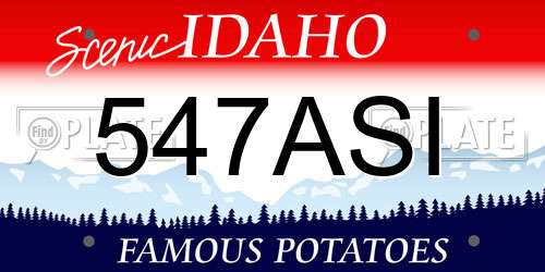 547ASI Idaho License Plate