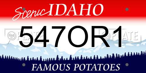 547OR1 Idaho License Plate