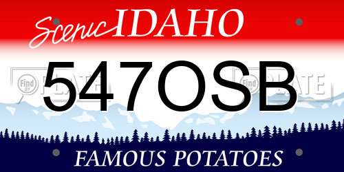 547OSB Idaho License Plate