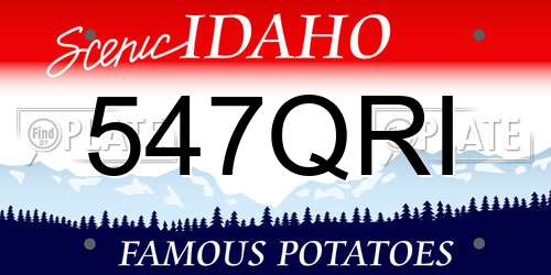 547QRI Idaho License Plate