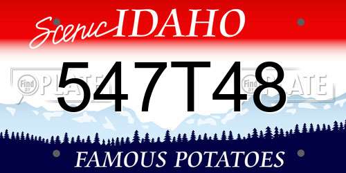 547T48 Idaho License Plate