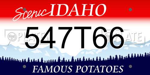 547T66 Idaho License Plate