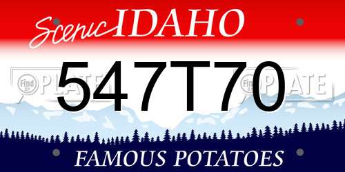 547T70 Idaho License Plate