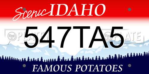 547TA5 Idaho License Plate