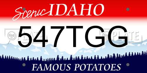 547TGG Idaho License Plate