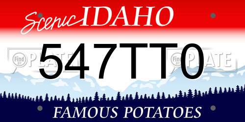 547TT0 Idaho License Plate