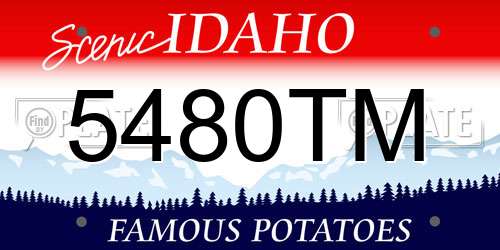 5480TM Idaho License Plate