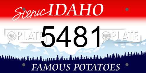 5481 Idaho License Plate