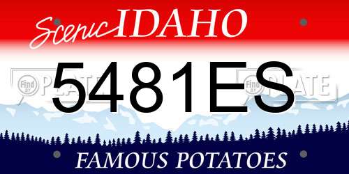 5481ES Idaho License Plate
