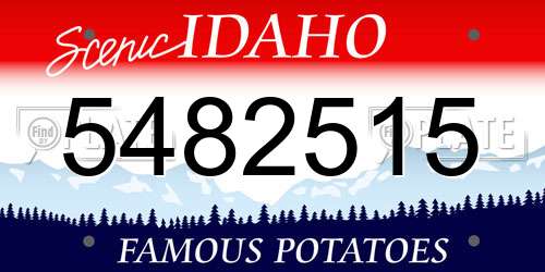 5482515 Idaho License Plate