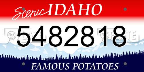 5482818 Idaho License Plate