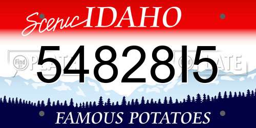 54828I5 Idaho License Plate