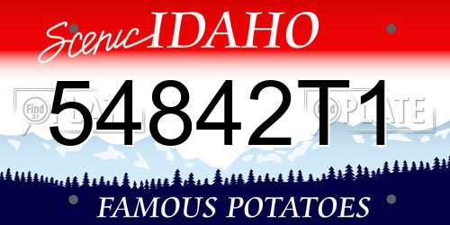 54842T1 Idaho License Plate