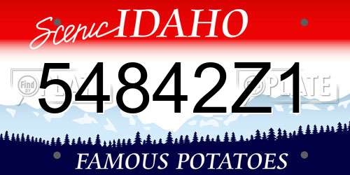 54842Z1 Idaho License Plate