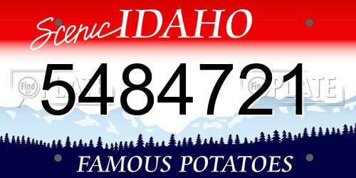 5484721 Idaho License Plate