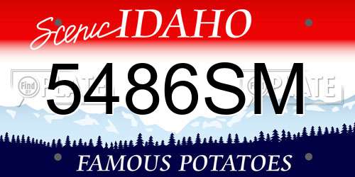 5486SM Idaho License Plate