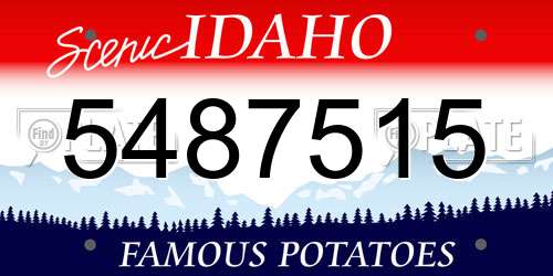 5487515 Idaho License Plate