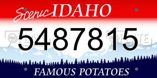 5487815 Idaho License Plate