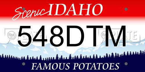 548DTM Idaho License Plate