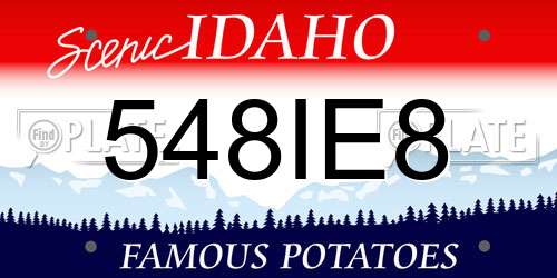 548IE8 Idaho License Plate