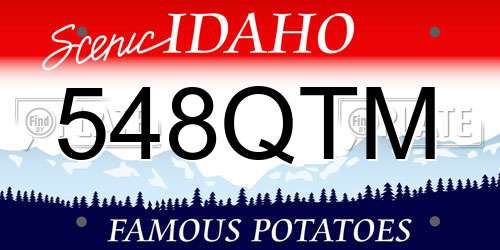 548QTM Idaho License Plate