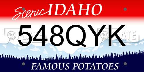 548QYK Idaho License Plate