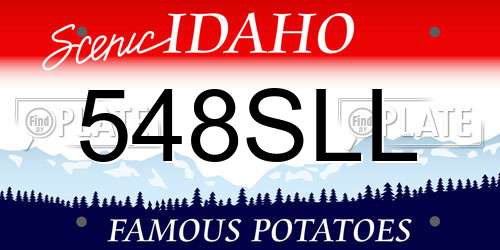 548SLL Idaho License Plate
