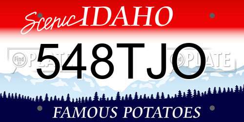 548TJO Idaho License Plate