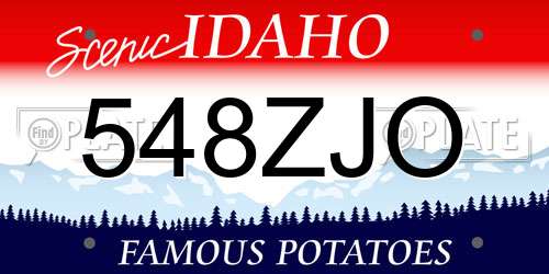 548ZJO Idaho License Plate