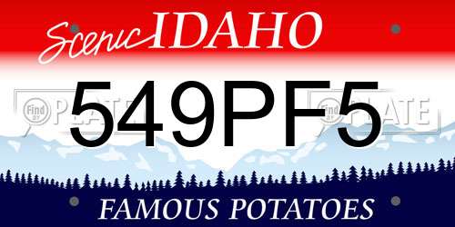 549PF5 Idaho License Plate