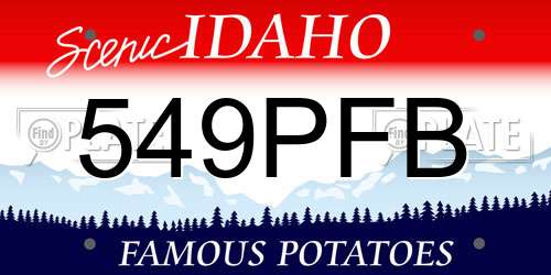549PFB Idaho License Plate