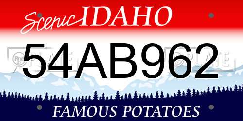 54AB962 Idaho License Plate