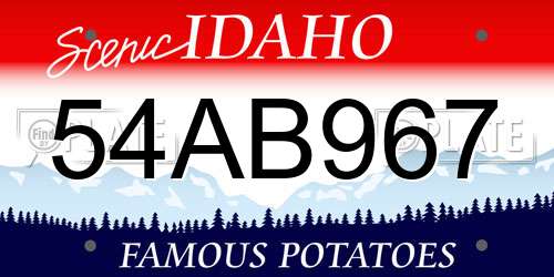 54AB967 Idaho License Plate