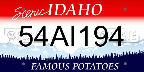 54AI194 Idaho License Plate