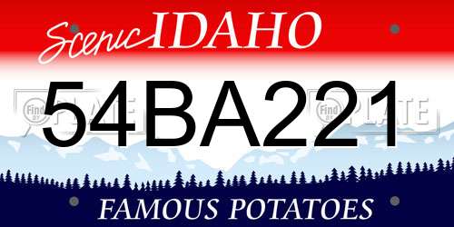 54BA221 Idaho License Plate