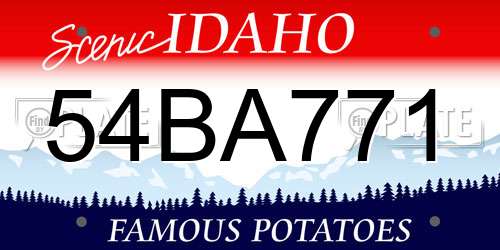 54BA771 Idaho License Plate