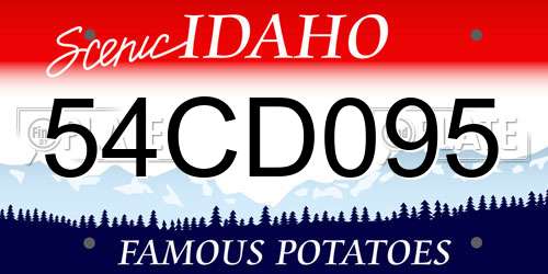 54CD095 Idaho License Plate