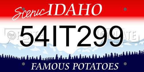 54IT299 Idaho License Plate