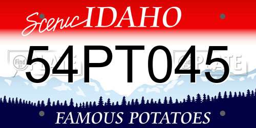 54PT045 Idaho License Plate