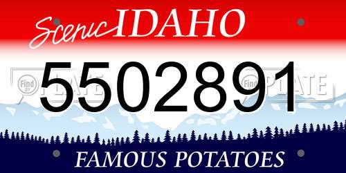 5502891 Idaho License Plate