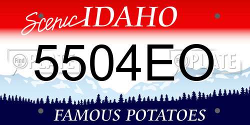 5504EO Idaho License Plate