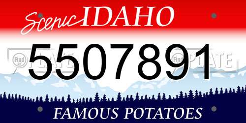 5507891 Idaho License Plate