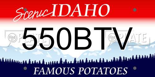 550BTV Idaho License Plate