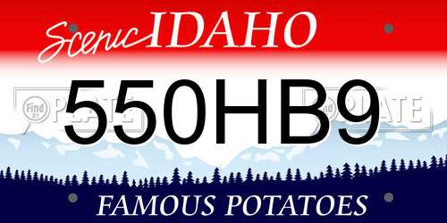550HB9 Idaho License Plate